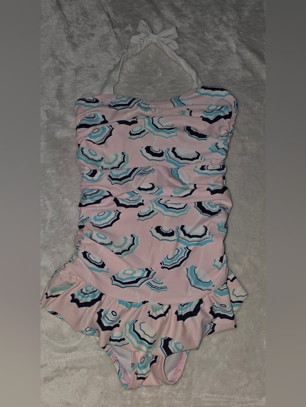 Janie and Jack Swim Suit Pink Parasole Bathing Suit Size 5